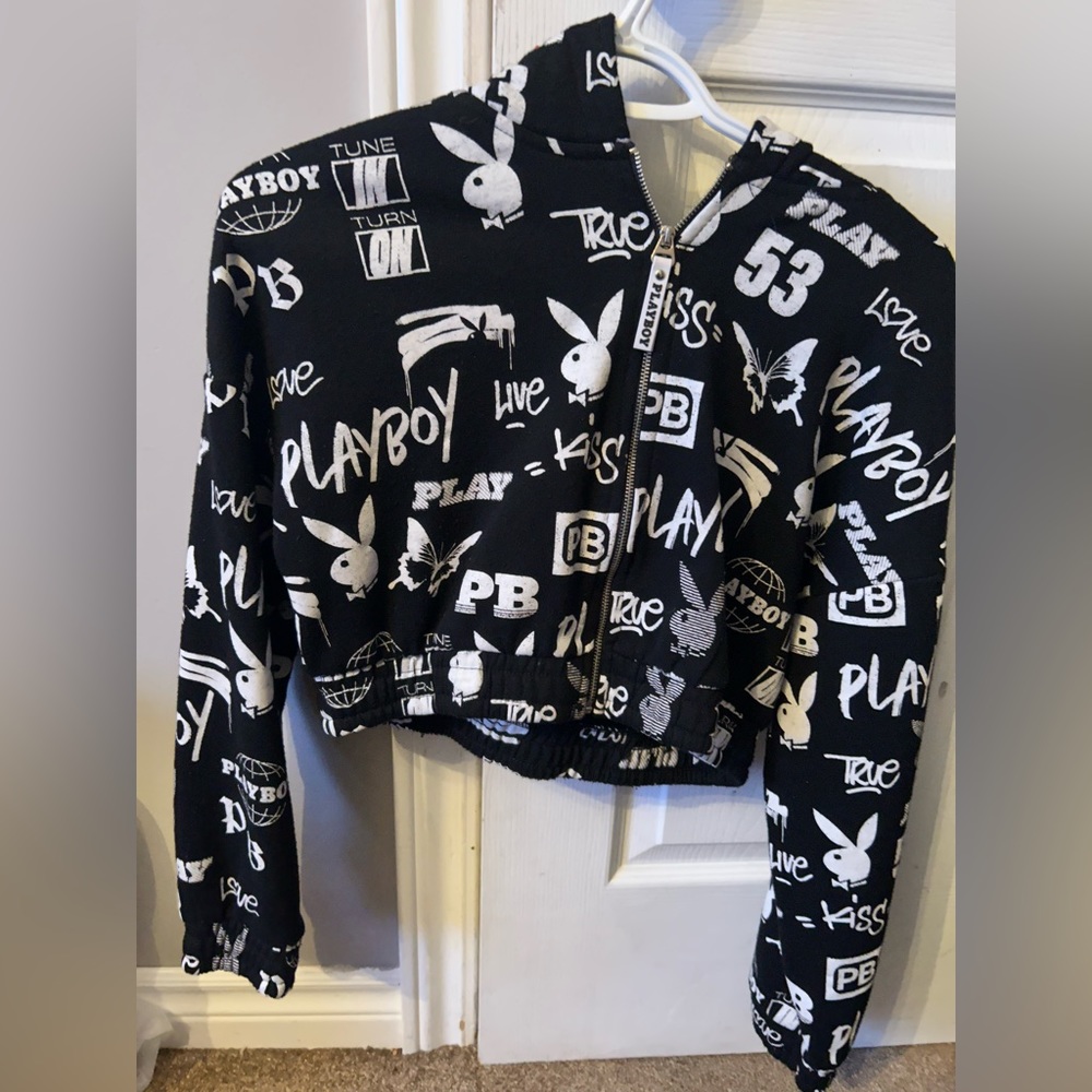 Playboy cropped hoodie